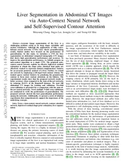 Liver Segmentation in Abdominal CT Images via Auto-Context Neural
  Network and Self-Supervised Contour Attention