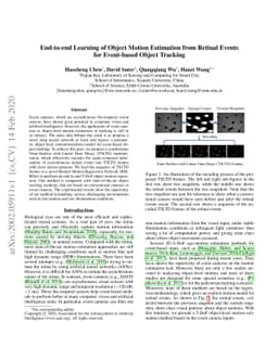 End-to-end Learning of Object Motion Estimation from Retinal Events for
  Event-based Object Tracking