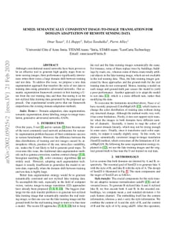 SemI2I: Semantically Consistent Image-to-Image Translation for Domain
  Adaptation of Remote Sensing Data
