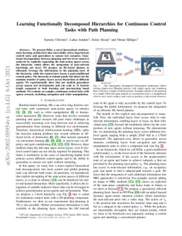 Learning Functionally Decomposed Hierarchies for Continuous Control
  Tasks with Path Planning