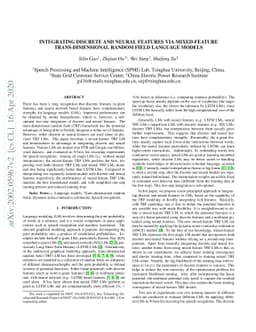 Integrating Discrete and Neural Features via Mixed-feature
  Trans-dimensional Random Field Language Models
