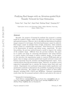 Purifying Real Images with an Attention-guided Style Transfer Network
  for Gaze Estimation
