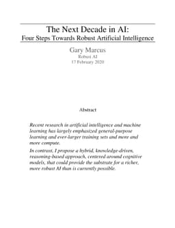 The Next Decade in AI: Four Steps Towards Robust Artificial Intelligence