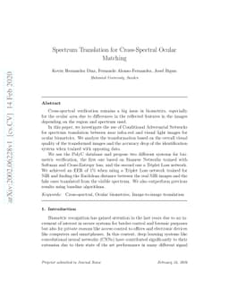 Spectrum Translation for Cross-Spectral Ocular Matching