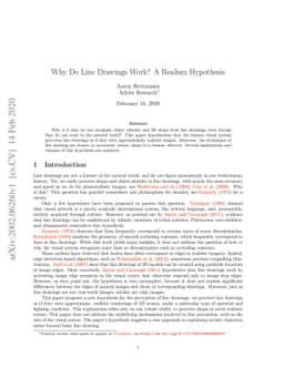 Why Do Line Drawings Work? A Realism Hypothesis