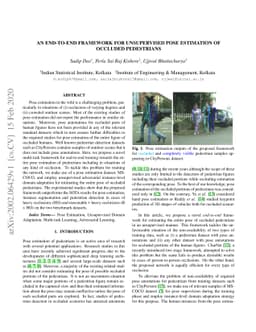 An End-to-End Framework for Unsupervised Pose Estimation of Occluded
  Pedestrians