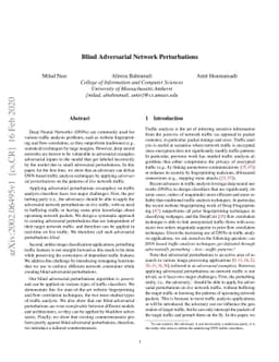 Blind Adversarial Network Perturbations