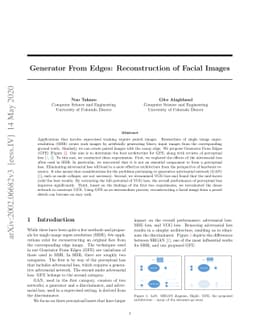 Generator From Edges: Reconstruction of Facial Images