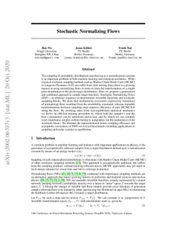 Stochastic Normalizing Flows