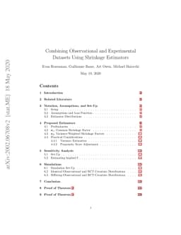 Combining Observational and Experimental Datasets Using Shrinkage
  Estimators