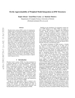 On the Approximability of Weighted Model Integration on DNF Structures