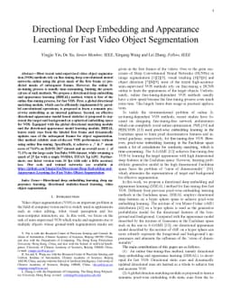 Directional Deep Embedding and Appearance Learning for Fast Video Object
  Segmentation