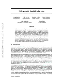 Differentiable Bandit Exploration