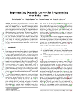 Implementing Dynamic Answer Set Programming