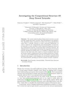Investigating the Compositional Structure Of Deep Neural Networks
