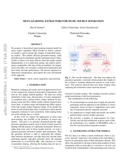 Meta-learning Extractors for Music Source Separation