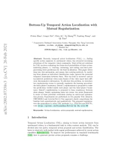 Bottom-Up Temporal Action Localization with Mutual Regularization