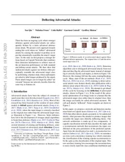 Deflecting Adversarial Attacks