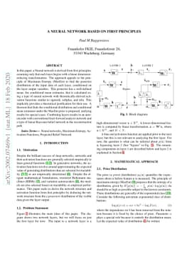 A Neural Network Based on First Principles