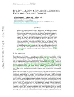 Sequential Latent Knowledge Selection for Knowledge-Grounded Dialogue
