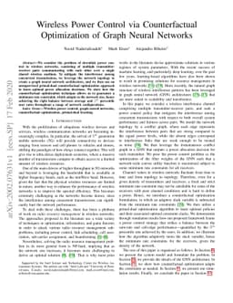 Wireless Power Control via Counterfactual Optimization of Graph Neural
  Networks