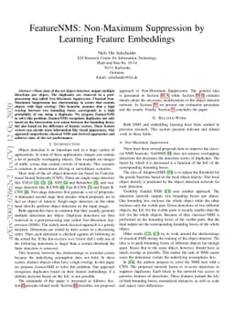 FeatureNMS: Non-Maximum Suppression by Learning Feature Embeddings