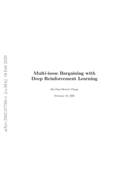 Multi-Issue Bargaining With Deep Reinforcement Learning