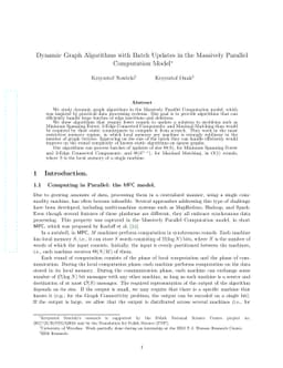 Dynamic Graph Algorithms with Batch Updates in the Massively Parallel
  Computation Model