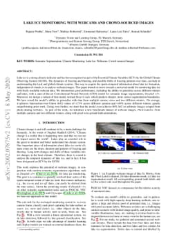 Lake Ice Monitoring with Webcams and Crowd-Sourced Images