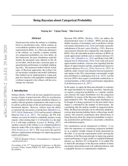 Being Bayesian about Categorical Probability
