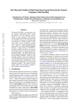 The Microsoft Toolkit of Multi-Task Deep Neural Networks for Natural
  Language Understanding