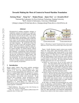 Towards Making the Most of Context in Neural Machine Translation