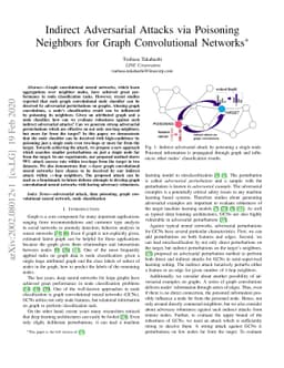 Indirect Adversarial Attacks via Poisoning Neighbors for Graph
  Convolutional Networks
