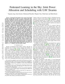 Federated Learning in the Sky: Joint Power Allocation and Scheduling
  with UAV Swarms