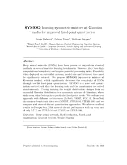 SYMOG: learning symmetric mixture of Gaussian modes for improved
  fixed-point quantization
