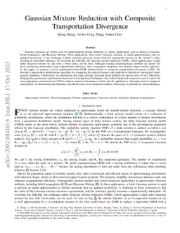 Gaussian Mixture Reduction with Composite Transportation Divergence