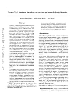 PrivacyFL: A simulator for privacy-preserving and secure federated
  learning
