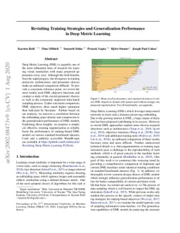 Revisiting Training Strategies and Generalization Performance in Deep
  Metric Learning
