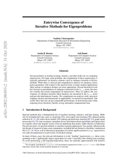 Entrywise convergence of iterative methods for eigenproblems