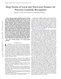 Deep Fusion of Local and Non-Local Features for Precision Landslide
  Recognition
