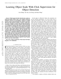 Learning Object Scale With Click Supervision for Object Detection