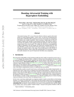 Boosting Adversarial Training with Hypersphere Embedding
