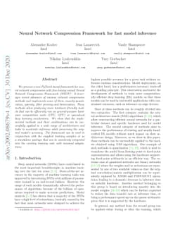 Neural Network Compression Framework for fast model inference