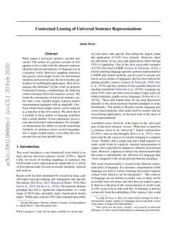 Contextual Lensing of Universal Sentence Representations