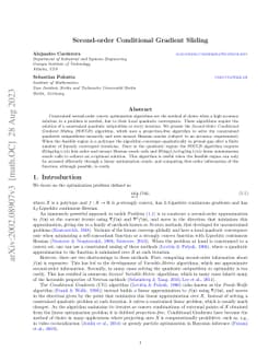 Second-order Conditional Gradient Sliding
