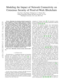 Modeling the Impact of Network Connectivity on Consensus Security of
  Proof-of-Work Blockchain