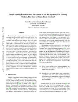 Deep Learning-Based Feature Extraction in Iris Recognition: Use Existing
  Models, Fine-tune or Train From Scratch?