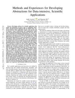 Methods and Experiences for Developing Abstractions for Data-intensive,
  Scientific Applications