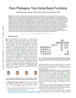 Face Phylogeny Tree Using Basis Functions