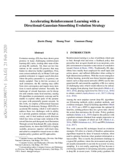 Accelerating Reinforcement Learning with a
  Directional-Gaussian-Smoothing Evolution Strategy